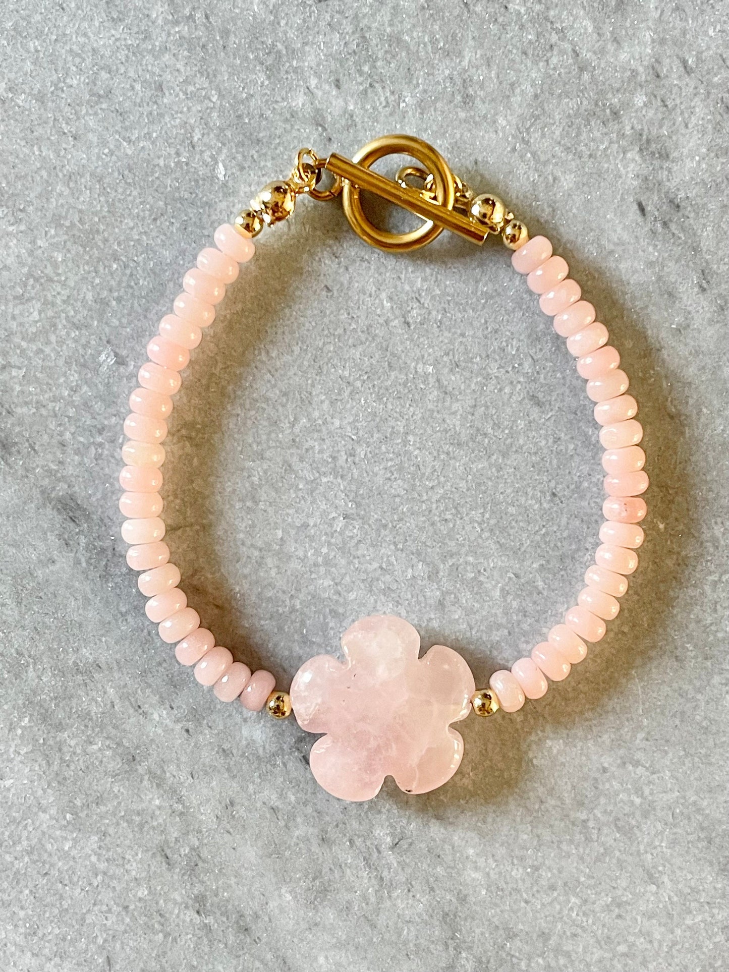 Pink Opal & Rose Quartz Love Bracelet