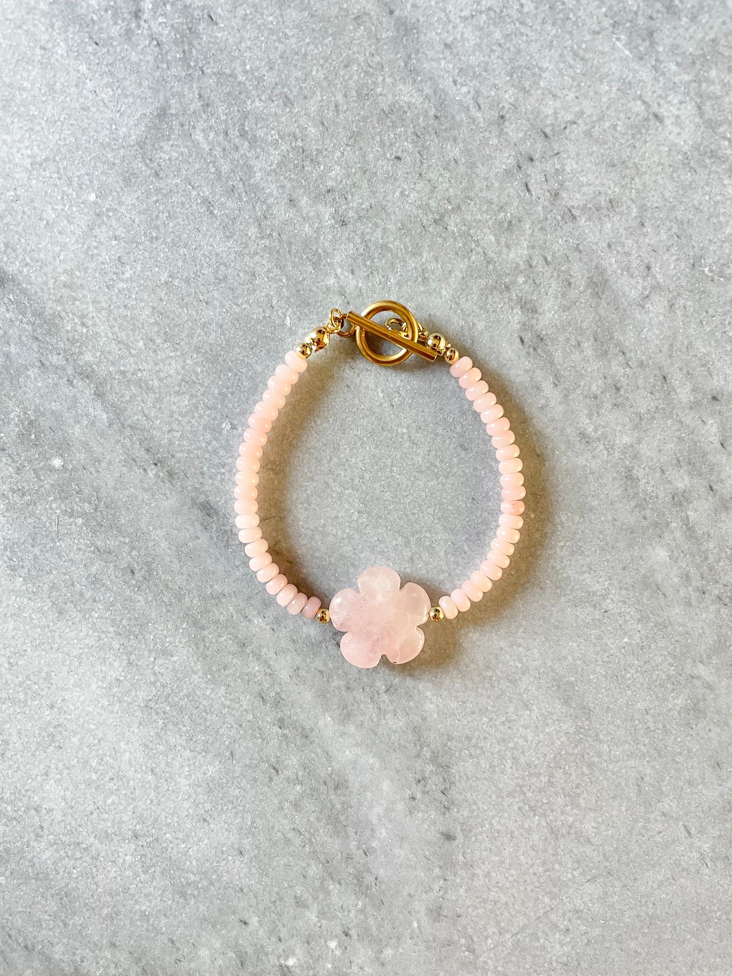 Pink Opal & Rose Quartz Love Bracelet