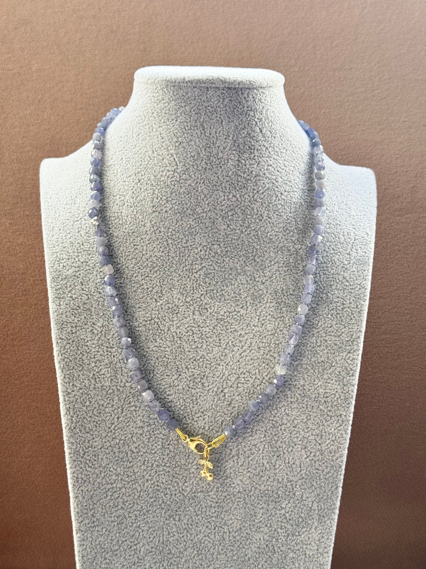 Tanzanite Silk Knotted Serenity Necklace