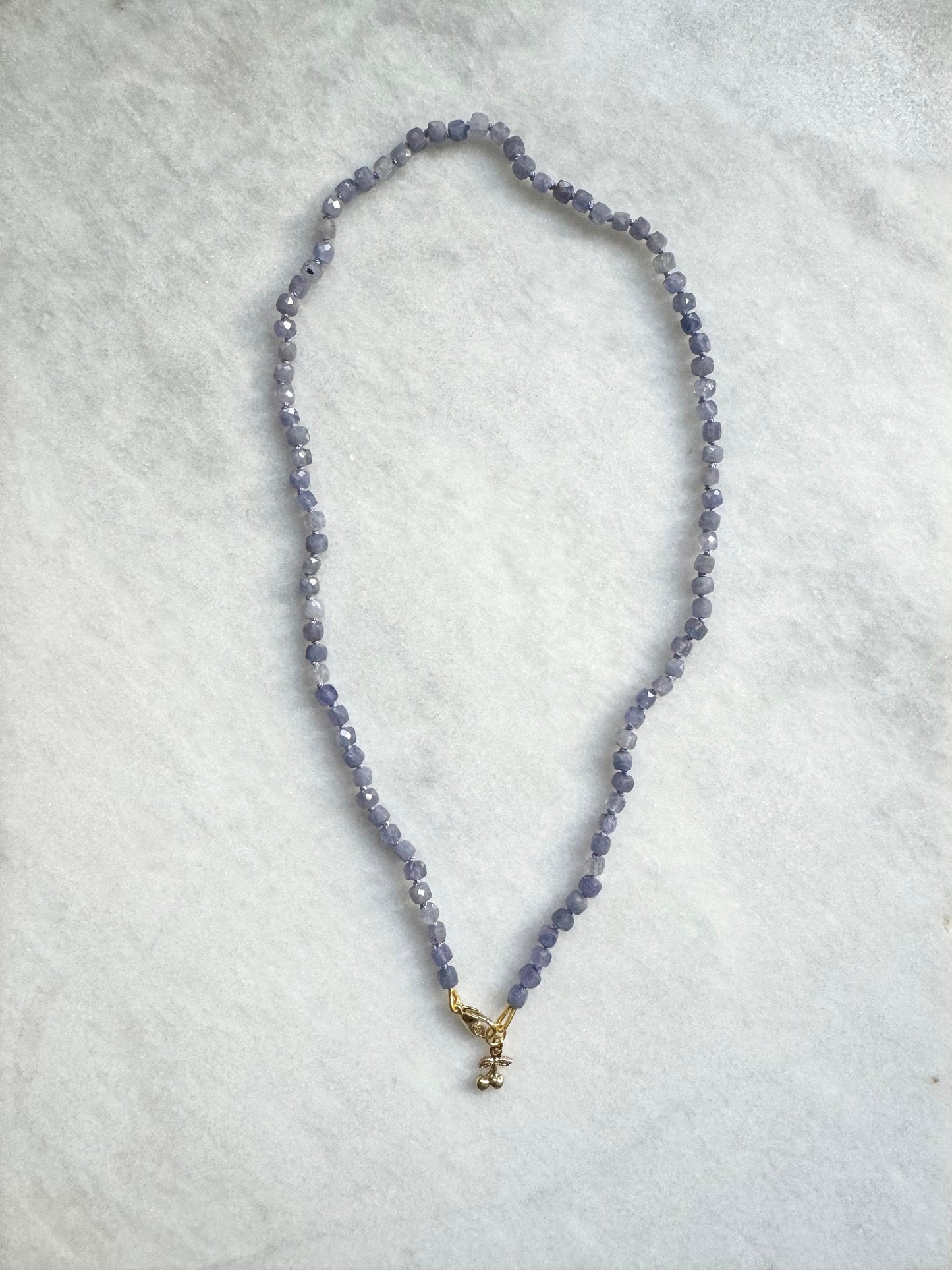 Tanzanite Silk Knotted Serenity Necklace