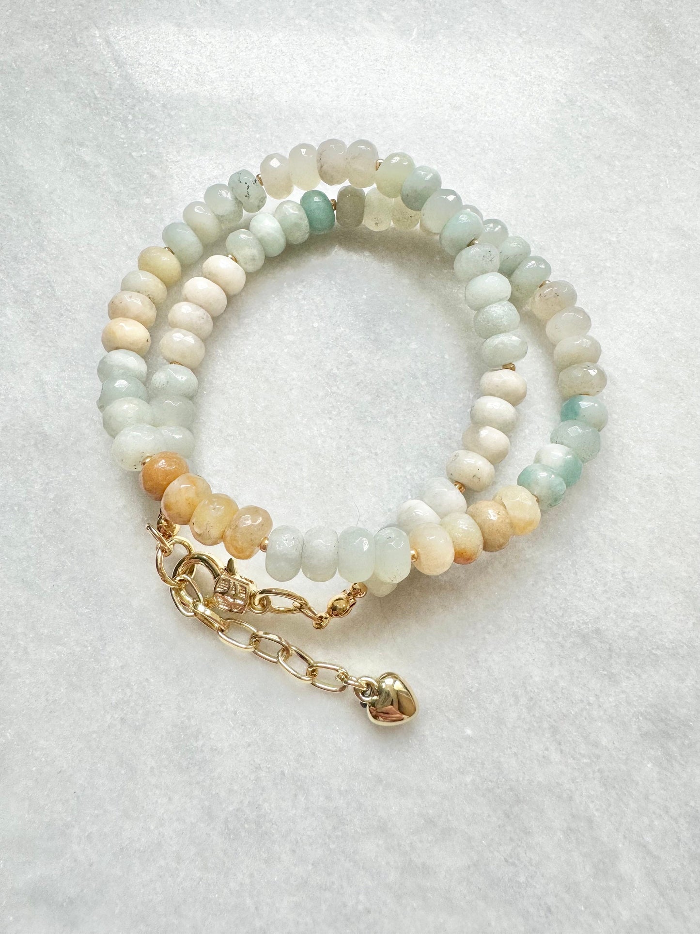 Flower Amazonite Beaded Necklace