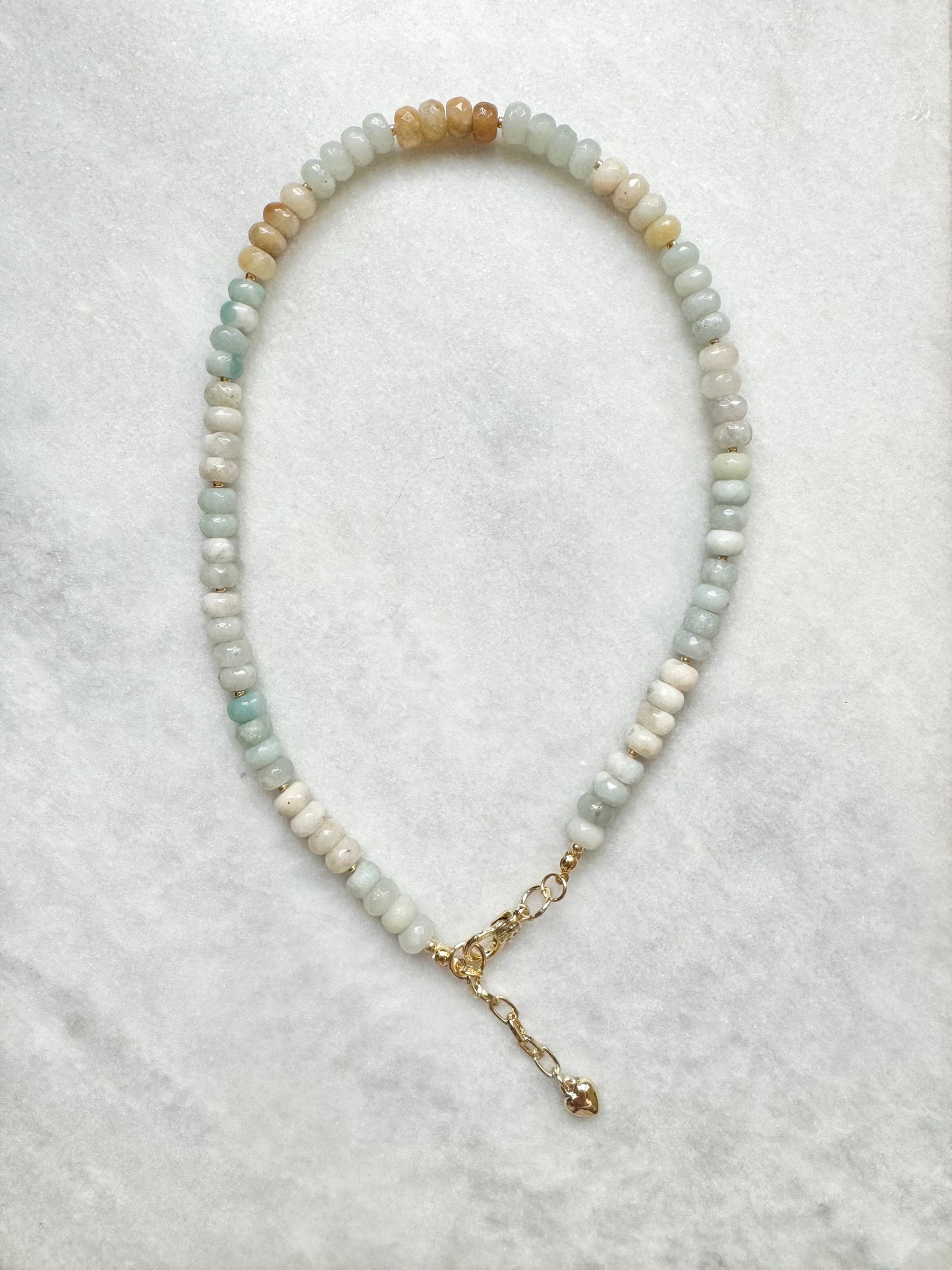 Flower Amazonite Beaded Necklace