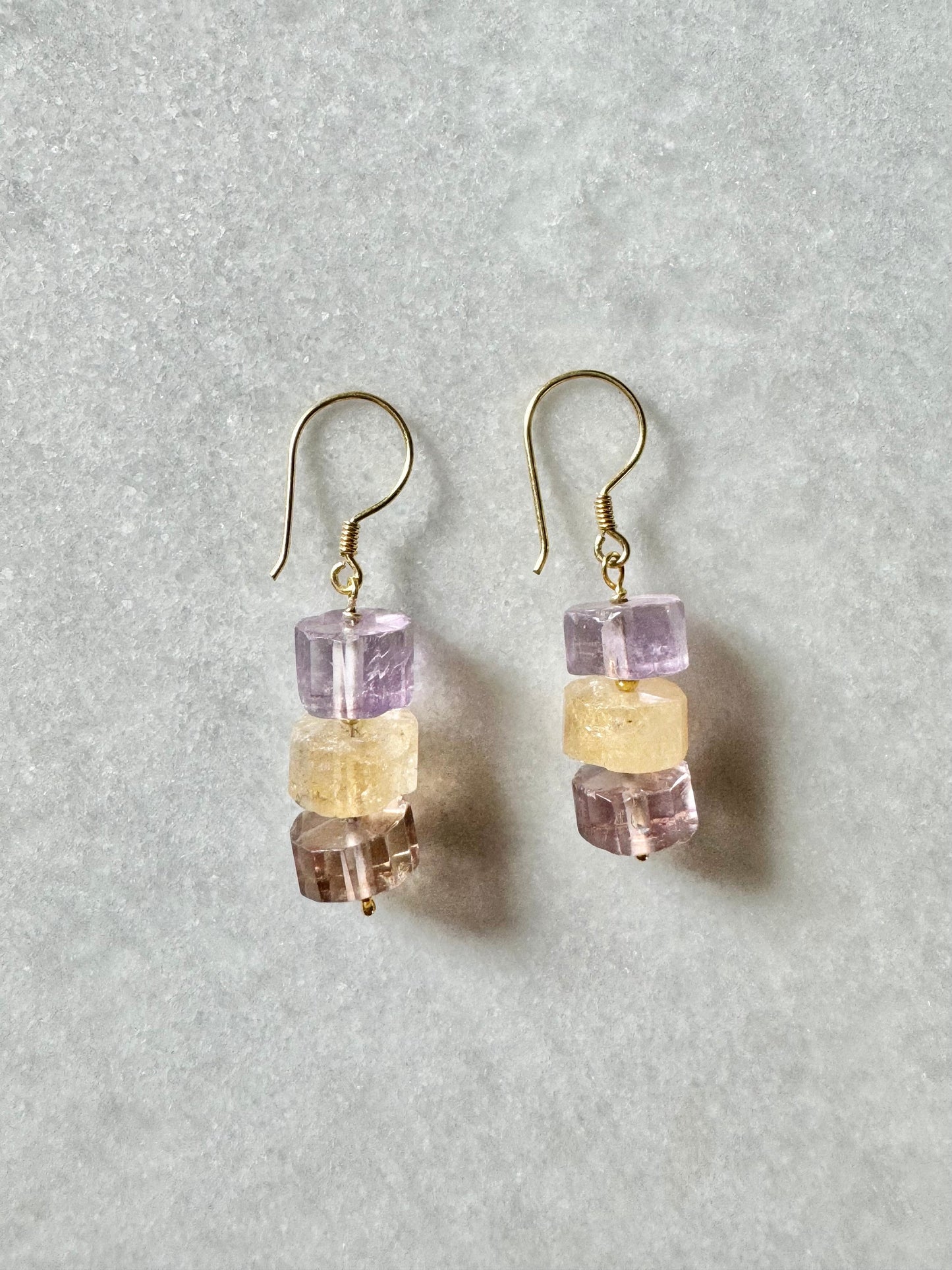 Gold Vermeil Ametrine Drop Earrings