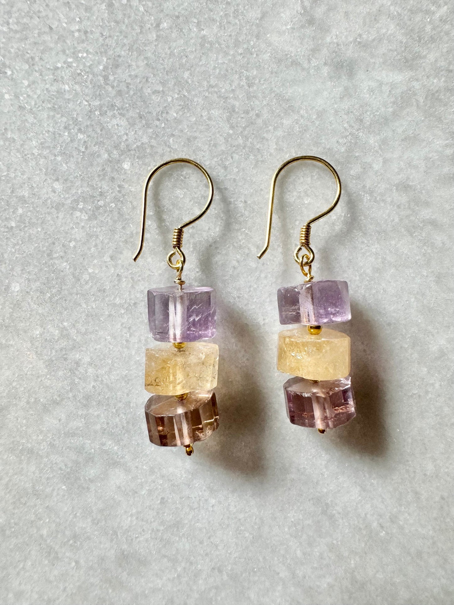 Gold Vermeil Ametrine Drop Earrings