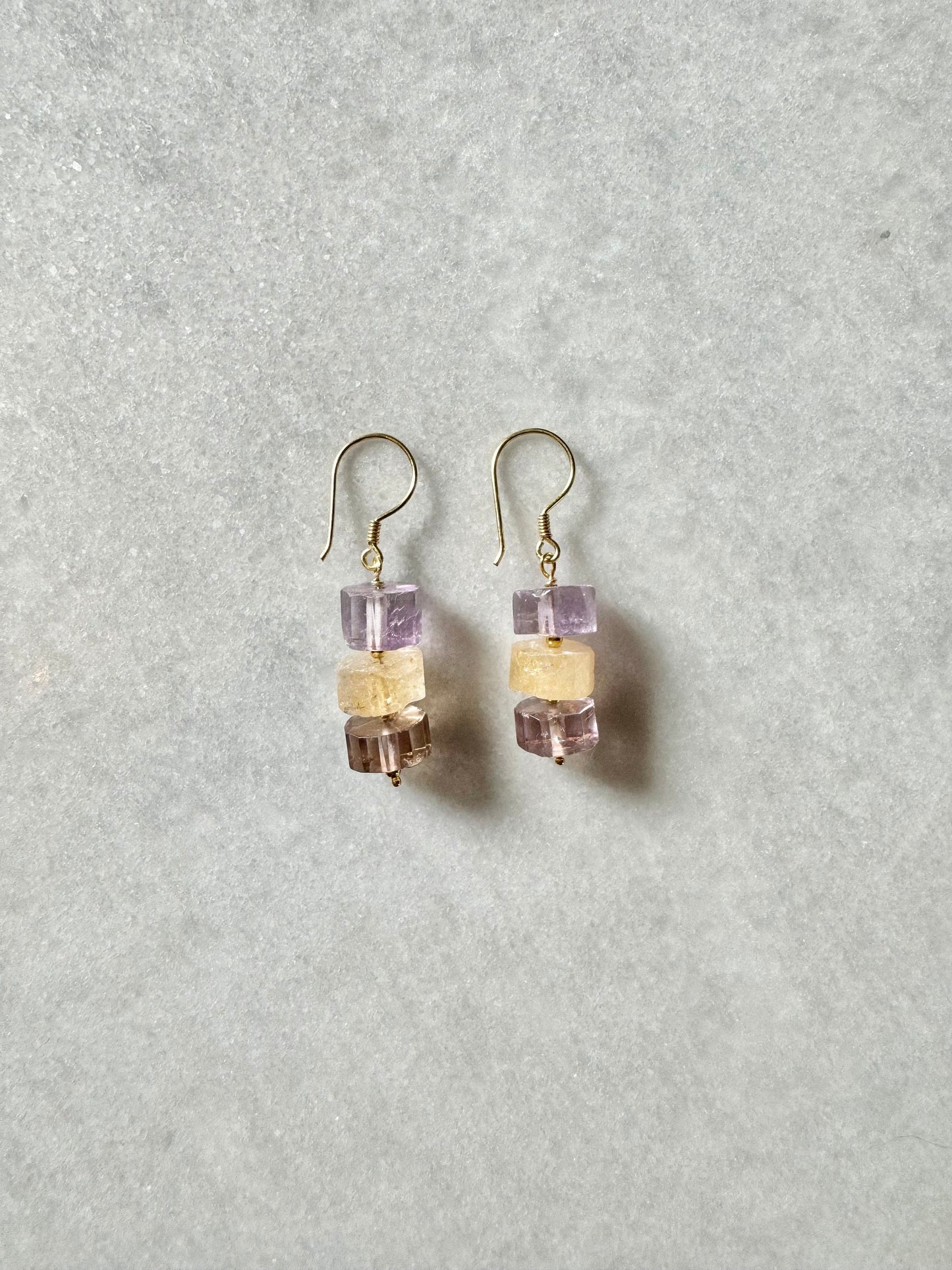 Gold Vermeil Ametrine Drop Earrings